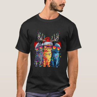 Camiseta Gata Natal Papai Noel Gatinho Amante Divertido Xma