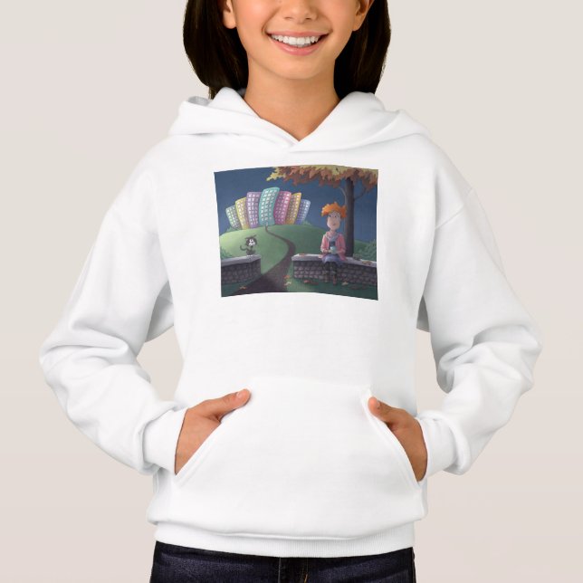 Camiseta Gata no parque Hoodie (Frente)