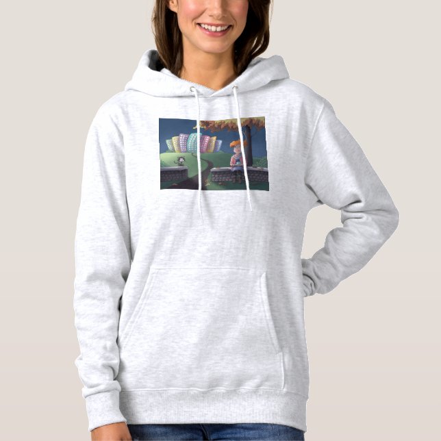 Camiseta Gata no parque Hoodie (Frente)