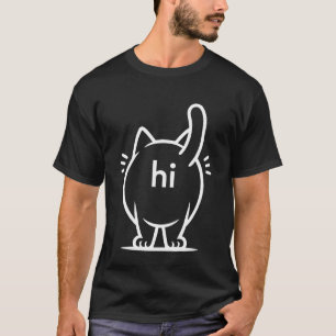 Camiseta Gata Olá Olá Gata Gatinho Engraçado Animal Humor S