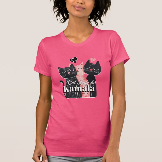 Camiseta Gata para Kamala Harris 2024 (Frente)