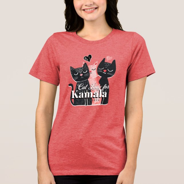Camiseta Gata para Kamala Harris 2024 (Frente)