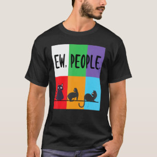 Camiseta gata preta ca mulheres ew pessoas meowy