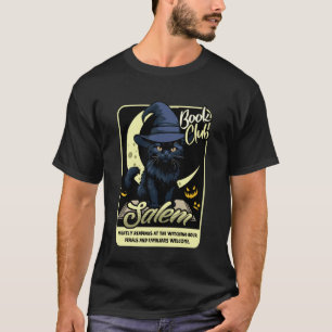 Camiseta Gata Preta Halloween Salem Clube do Livro Leitura 
