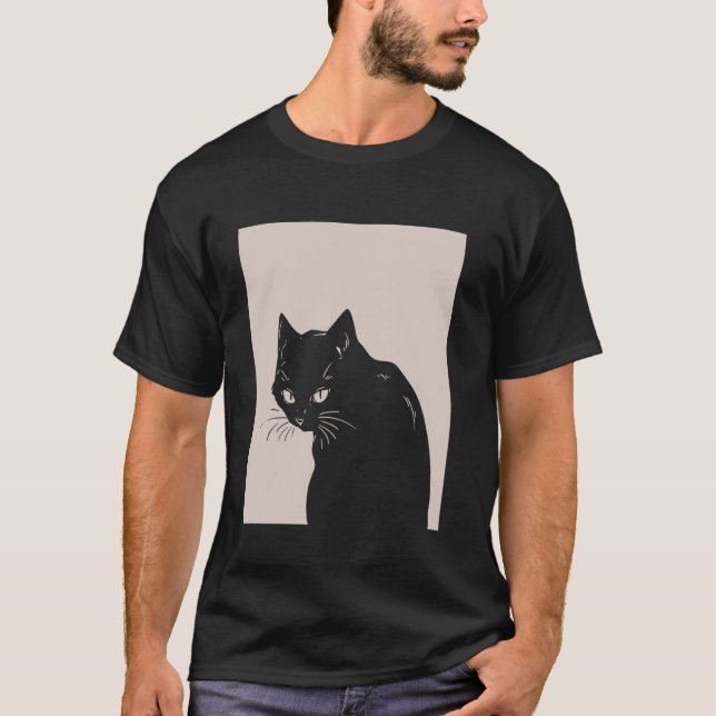 Camiseta Gata Preta Pastel Goth (Frente)