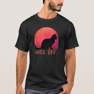 Camiseta Gata Preta Sibila Longe de Mim Estilo Retro Pôr do