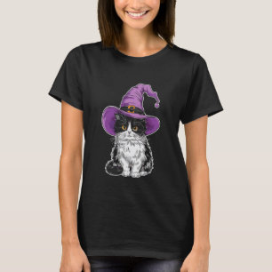 Camiseta Gata Ragdoll Bruxa Halloween