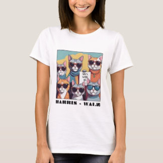Camiseta Gata sem filhos, senhorita, senhoras de gatos sem 