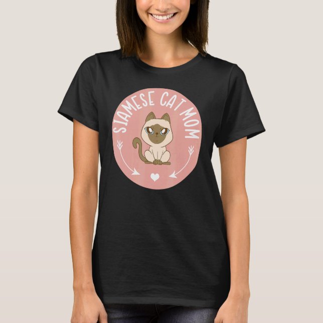 Camiseta Gata Siamesa Mãe Dona de Gata Siamesa (Frente)