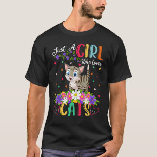 Camiseta Gata Só uma Garota que Ama Gatos