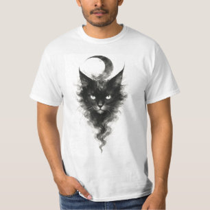Camiseta Gata Sombra Lunar – Obra de Arte Criatura Noturna
