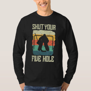 Camiseta Gateiro De Hóquei Em Gelo Cala A Sua Cinco Horas