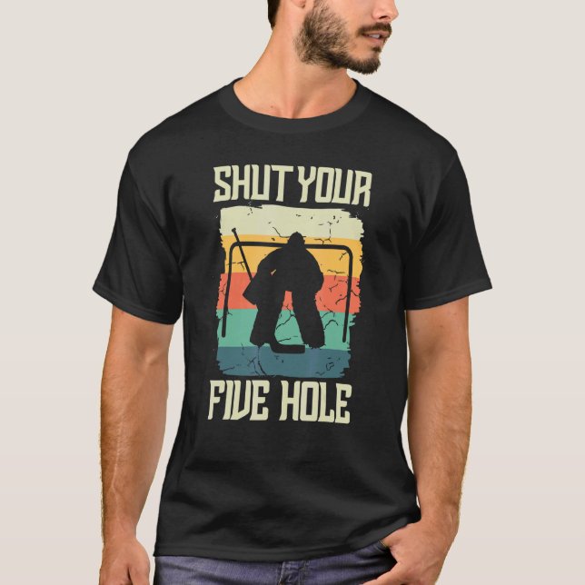 Camiseta Gateiro De Hóquei Em Gelo Cala A Sua Cinco Horas (Frente)