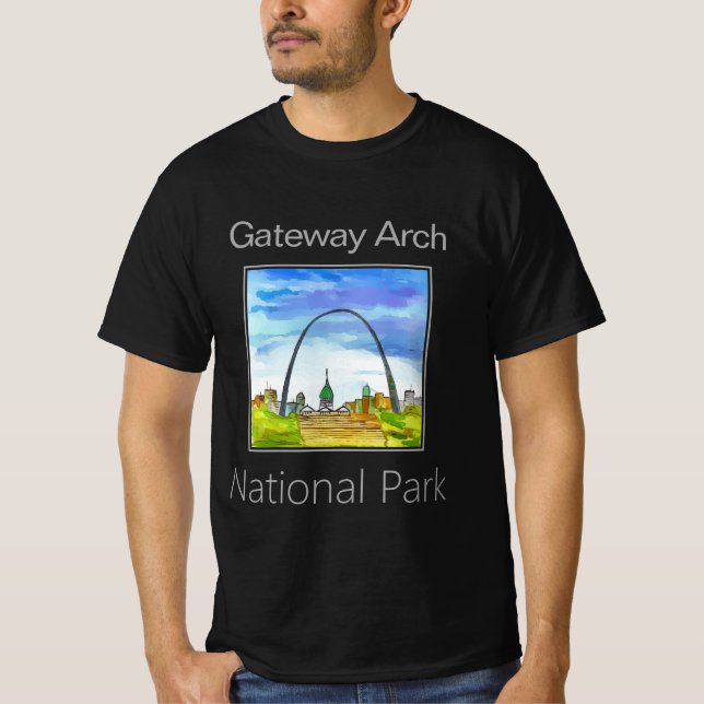 Camiseta Gateway Arch National Park, Ruas. (Frente)