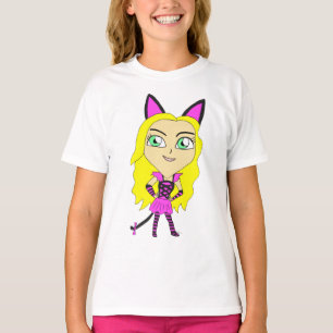 Camiseta gatinha chibi