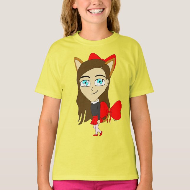 Camiseta gatinha chibi (Frente)