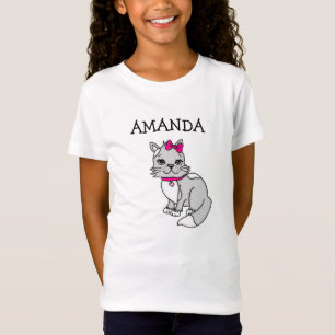 Camiseta Gatinha de Cinza personalizada de garotinha com Ar