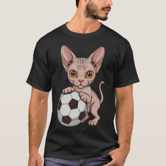 Camiseta Gatinha de Futebol Sphynx Fofa Só Garota que Ama G
