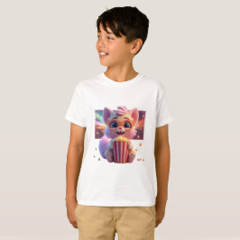 Camiseta Gatinha Pipoca Fofa
