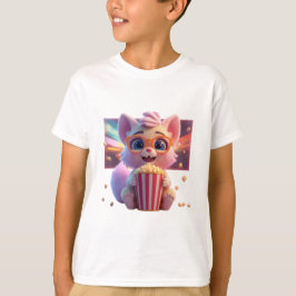 Camiseta Gatinha Pipoca Fofa