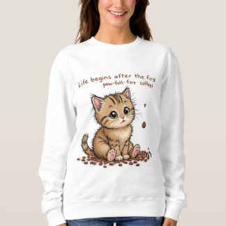 Camiseta Gatinho Adorável com Docinho de Cota de Impressão 