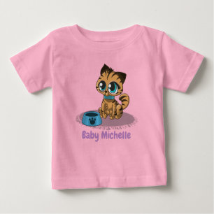 Camiseta Gatinho Adorável e Panda Cub Gráfico