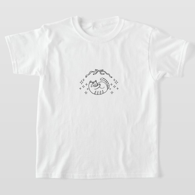 Camiseta Gatinho Adorável Infantil (Postura )