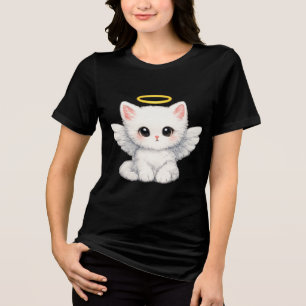 Camiseta Gatinho Anjo Fofo Aquarela