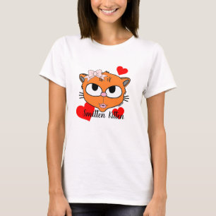 Camiseta Gatinho Apaixonado com Lábios Franzidos