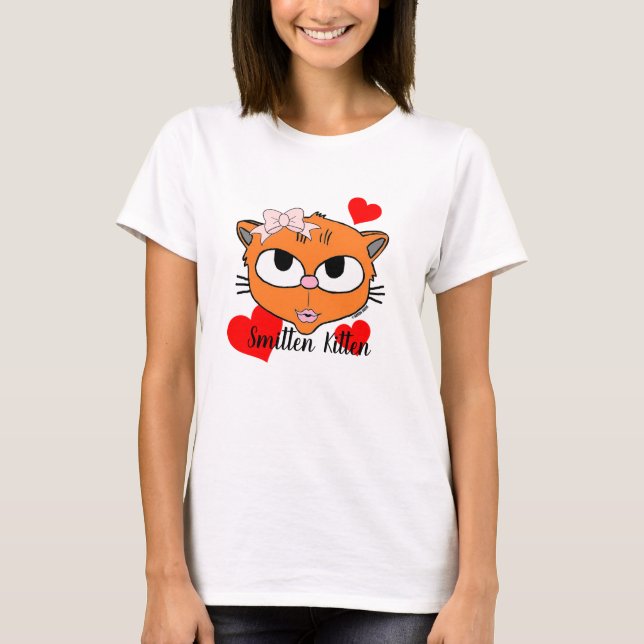 Camiseta Gatinho Apaixonado com Lábios Franzidos (Frente)