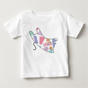 Camiseta Gatinho arco-íris