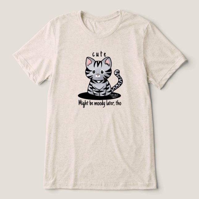 Camiseta Gatinho Atigrado Fofo (Design frontal)