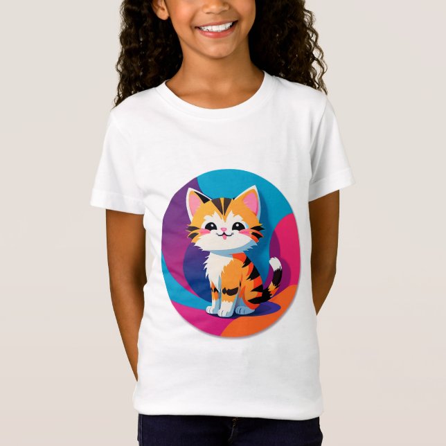 Camiseta Gatinho Atigrado Laranja Jovial (Frente)