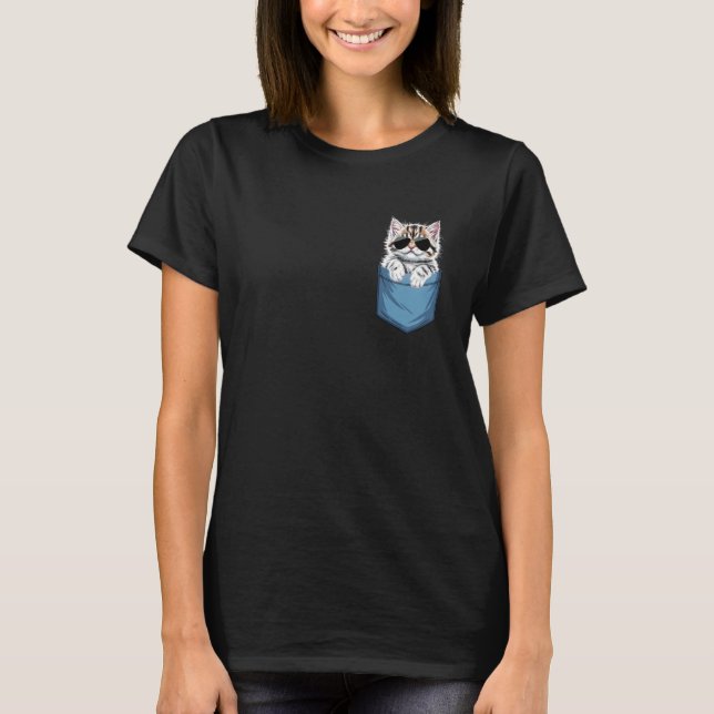 Camiseta Gatinho Atraente Gata Mãe Amante de Gato (Frente)