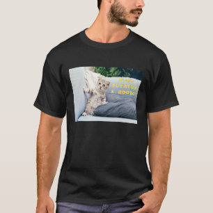 Camiseta Gatinho atrevido mas um pouco saudável fofo