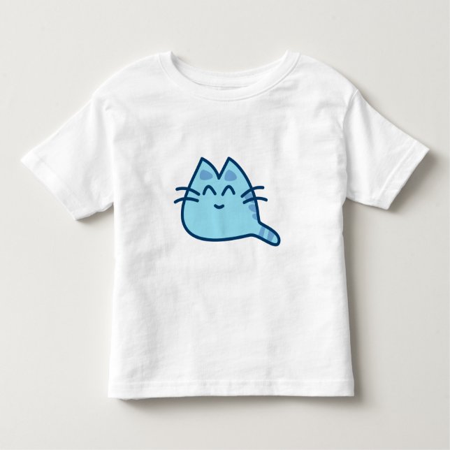 Camiseta Gatinho azul Pulli (Frente)