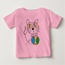 Camiseta Gatinho Beach Ball Criança Long Sleeve