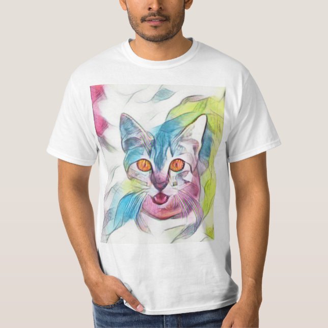 Camiseta Gatinho bonito (Frente)