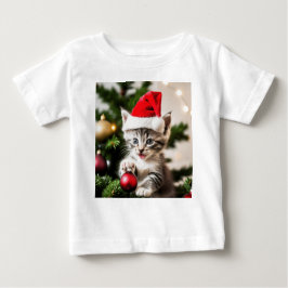 Camiseta Gatinho Bonito brincando com Gato de Árvore de Nat