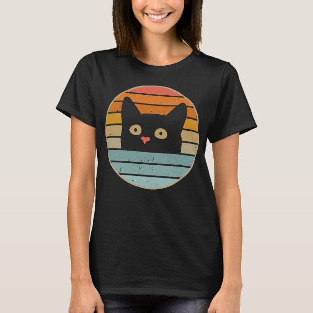 Camiseta Gatinho Bonito Engraçado com Fios de Gato de Gato  (Frente)