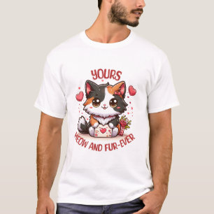 Camiseta Gatinho Calico Adorável Dia dos Namorados