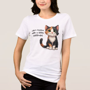 Camiseta Gatinho Calico Caprichoso com Cattitude