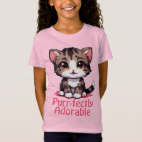Gatinho Chibi Kawaii, Puro e Adorável, de cor rosa