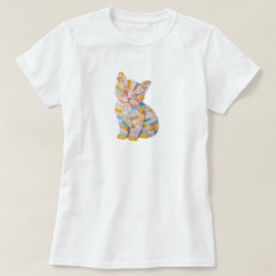 Camiseta Gatinho Colorido e Fofo Procurando ser Adotado