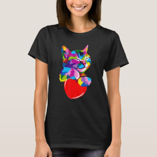 Camiseta Gatinho Colorido Para Gato 1