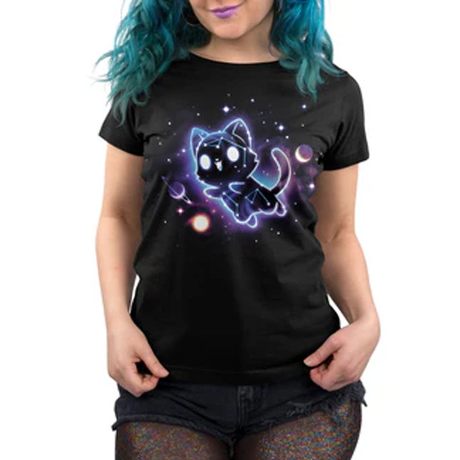 Camiseta Gatinho Constelação Celestial de Cat Cosmos Espaço (Criador carregado)