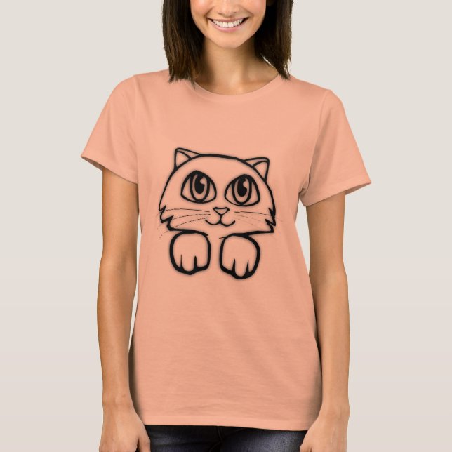 Camiseta Gatinho curioso (Frente)