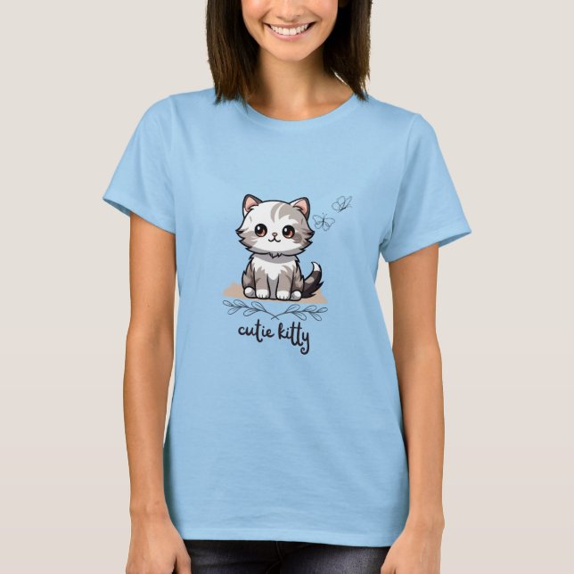 Camiseta Gatinho Cutie (Frente)