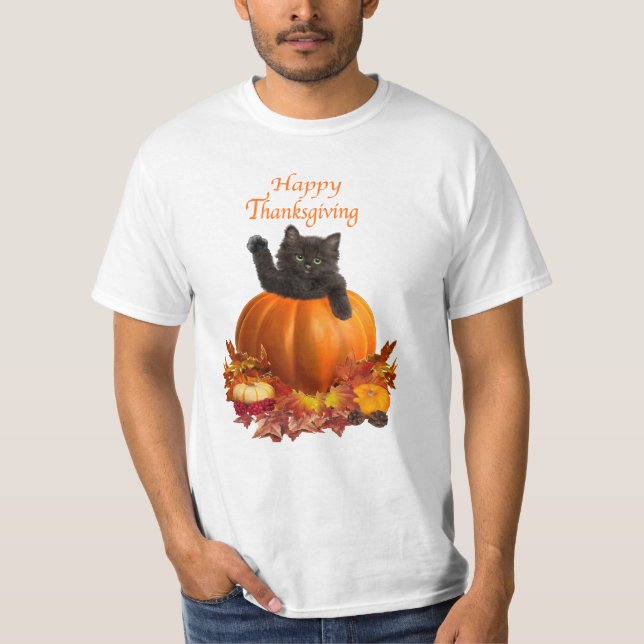 Camiseta Gatinho da acção de graças (Frente)