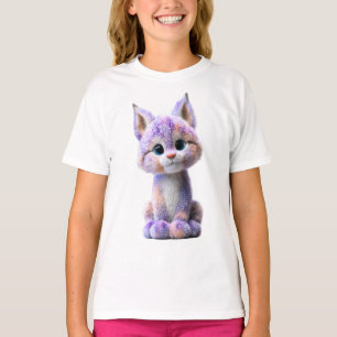 Camiseta Gatinho da Galáxia Brilhante Infantil Kitten Kids
